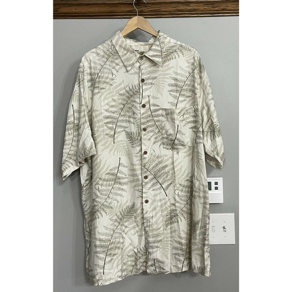 Caribbean Shirts Caribbean Mens Button Up Silk Blend Camp Shirt